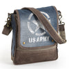 OHLAY Cross Body Upcycled Canvas 100% Cotton Denim Genuine Leather Women Bag Western Handbag Purse | for Womens Summer