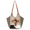 OHLAY KB611 TOTE Upcycled Wool Canvas Hair-on Genuine Leather women bag western handbag purse