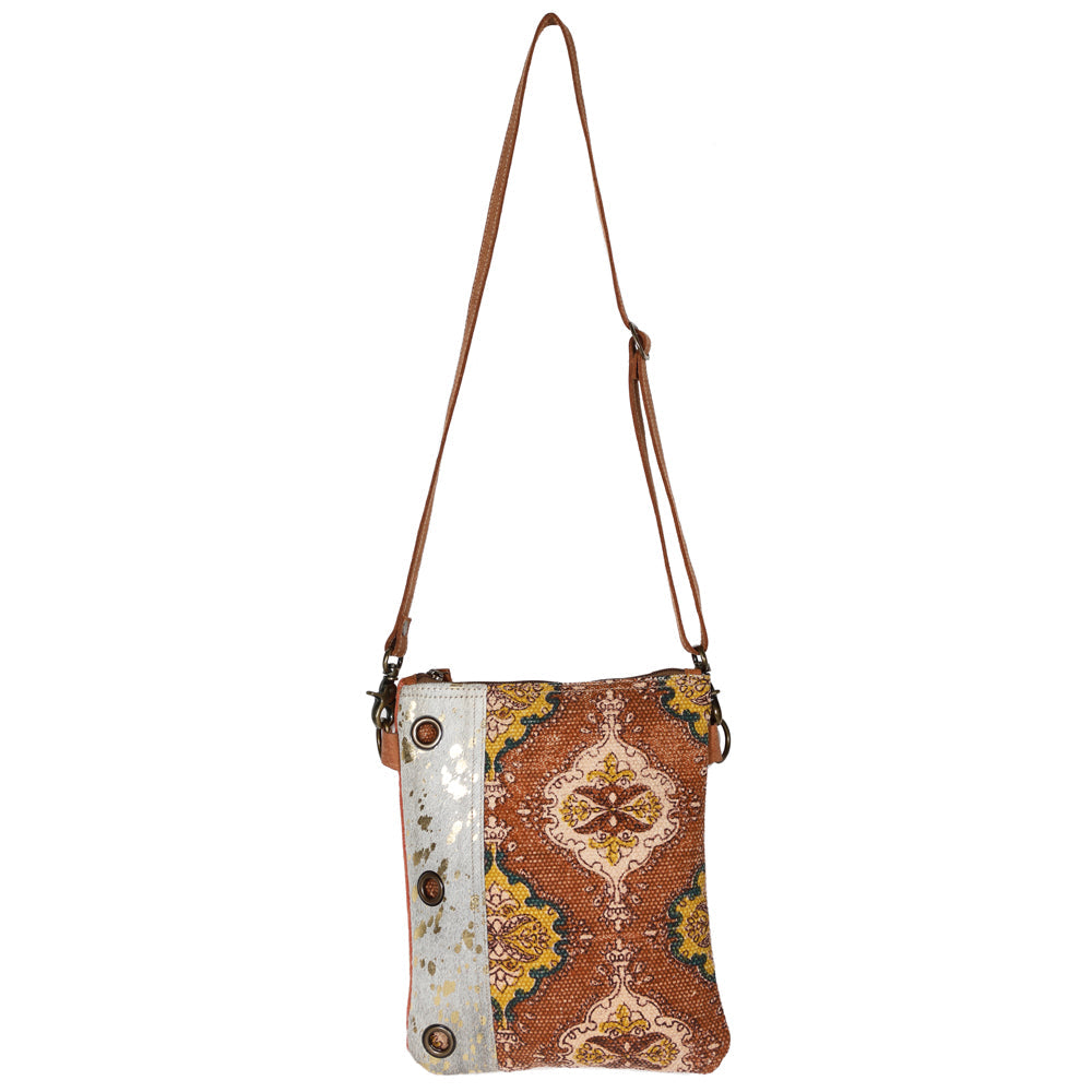 OHLAY KB647 Cross Body Upcycled Wool Upcycled Canvas Hair-On Genuine Leather women bag western handbag purse