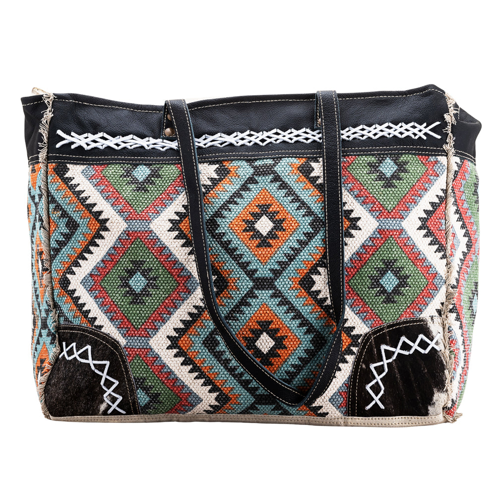 OHLAY WEEKENDER Upcycled Wool Hair-on Genuine Leather women bag western handbag purse