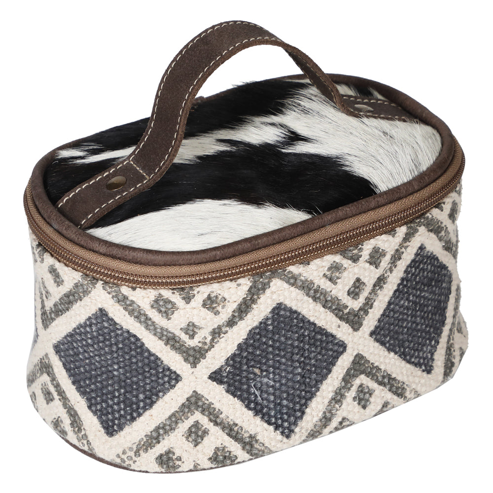 OHLAY KB693 JEWELRY CASE Upcycled Wool Hair-on Genuine Leather women bag western handbag purse