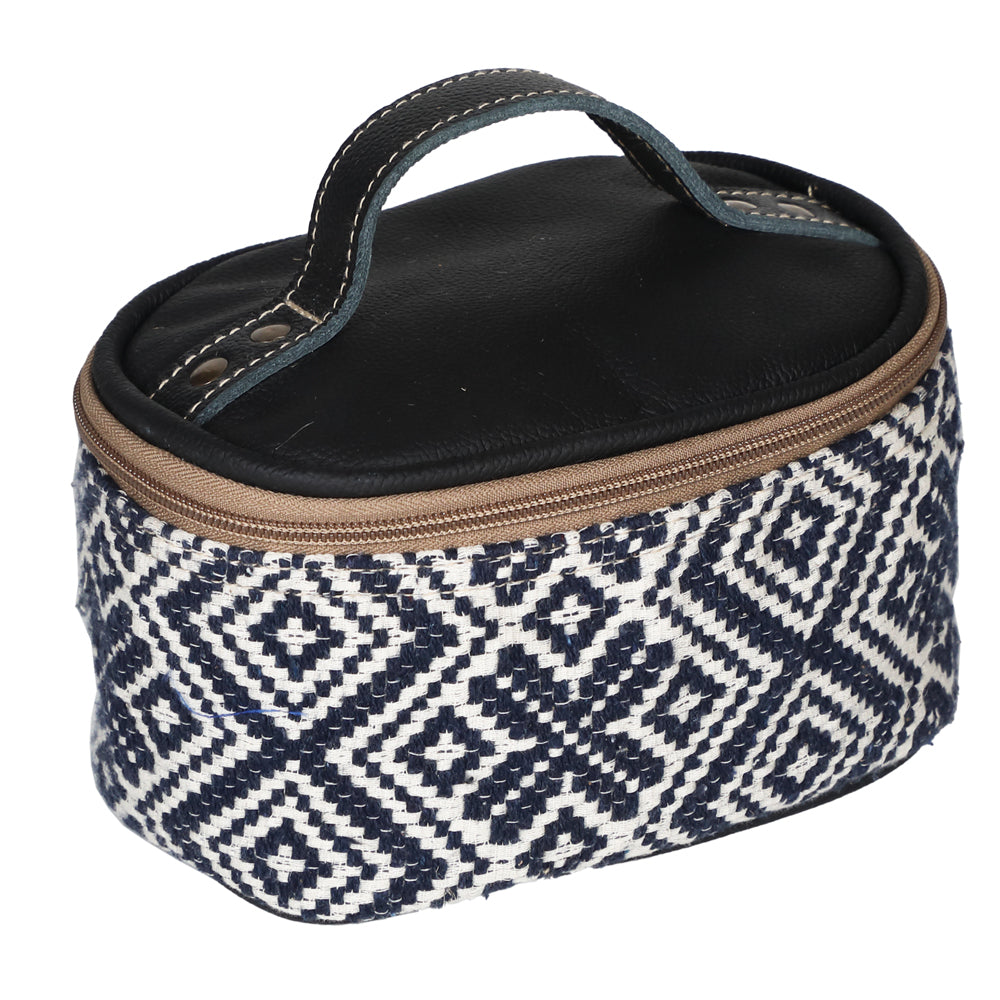 OHLAY KB703 JEWELRY CASE Upcycled Wool Genuine Leather women bag western handbag purse