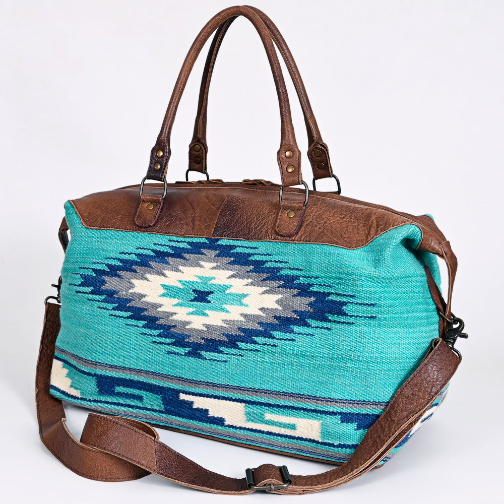 American Darling Duffel Saddle Blanket Genuine Leather Western Women Bag | Handbag Duffle Weekend