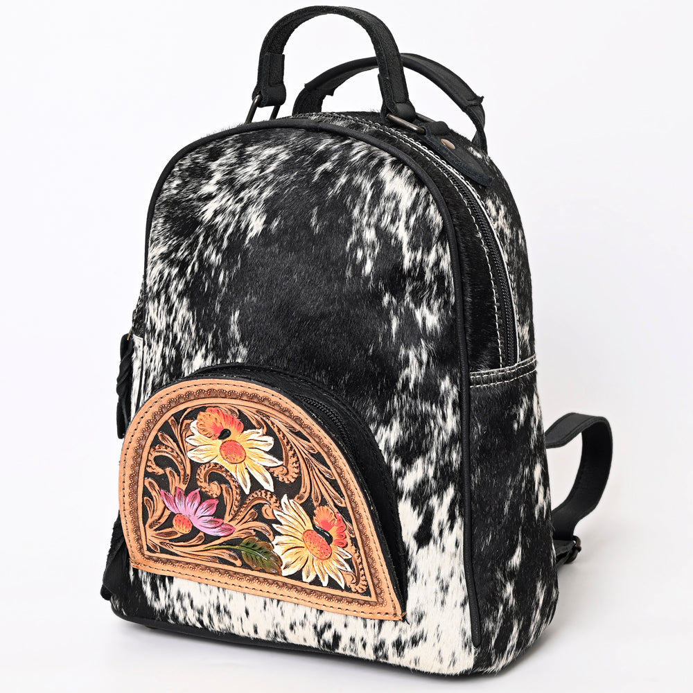 American Darling Backpack Hand Tooled Hair on Genuine Leather Western Women Bag | for Laptop School Purse Travel