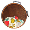 Hilason Small 2 Rope Capacity can w/ Hand Made Leather Trim Black