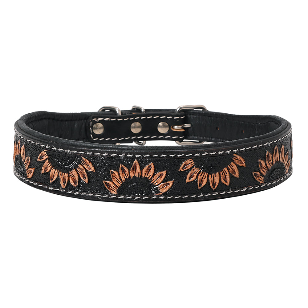 HILASON Western Genuine Leather Heavy Duty Hand Painted Dog Collar