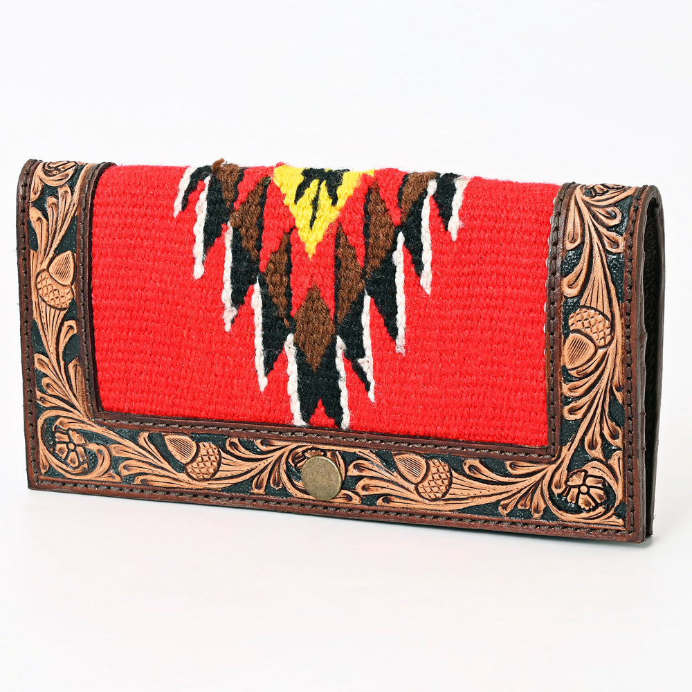 American Darling Clutch Saddle Blanket Hand Tooled Genuine Leather Western Women Bag Handbag Purse | Purses for Cute