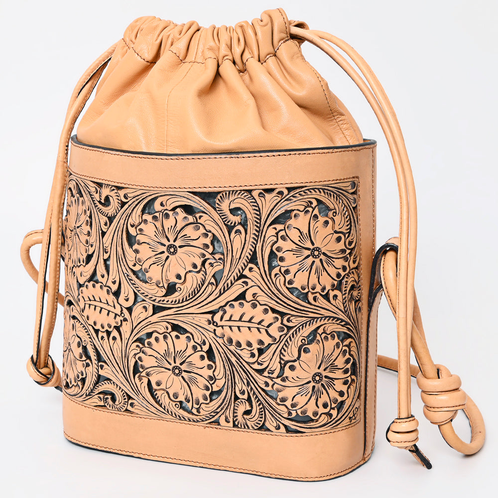 American Darling Bucket Hand Tooled Genuine Leather Western Women Bag Handbag Purse | Travel Bags College Casual