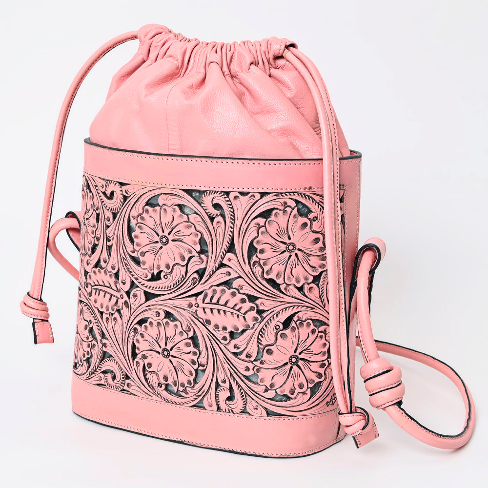 American Darling Bucket Hand Tooled Genuine Leather Western Women Bag Handbag Purse | Travel Bags College Casual