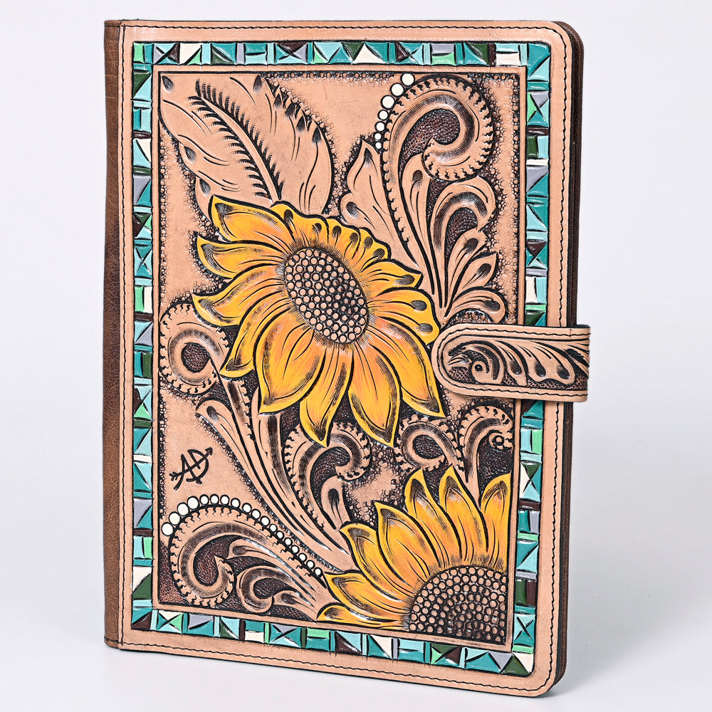 American Darling Portfolio Bag Hand Tooled Crocodile Embossed Genuine Leather Western Women | Student for Sketches