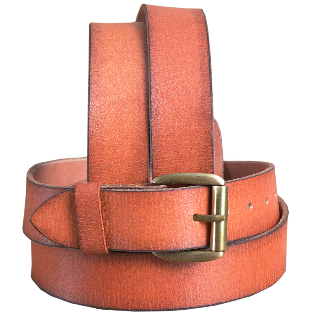 HILASON Western Genuine Leather Belt for Handmade Unisex Full Grain Heavy Duty Belt Tan