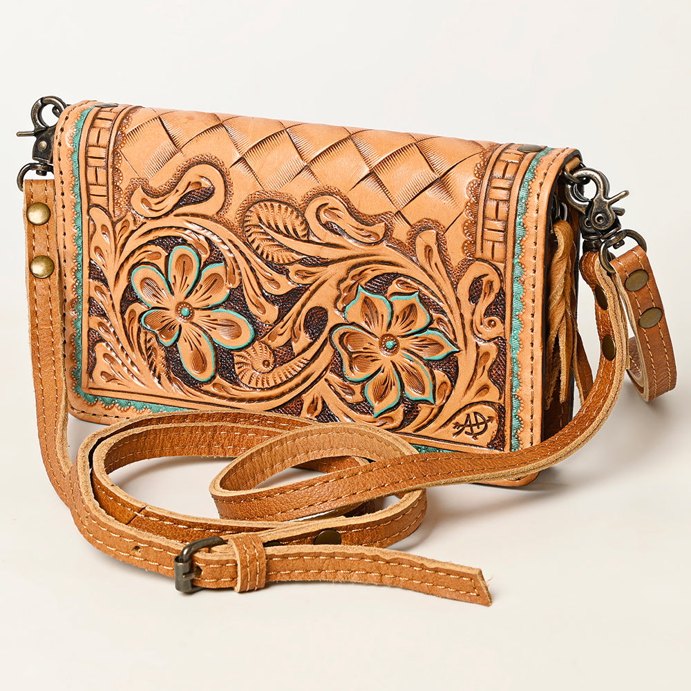 American Darling ORGANISER Upcycled Wool Genuine Leather women bag western handbag purse