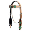 HILASON Western Leather Horse Headstall & Breast Collar Floral Hand Painted