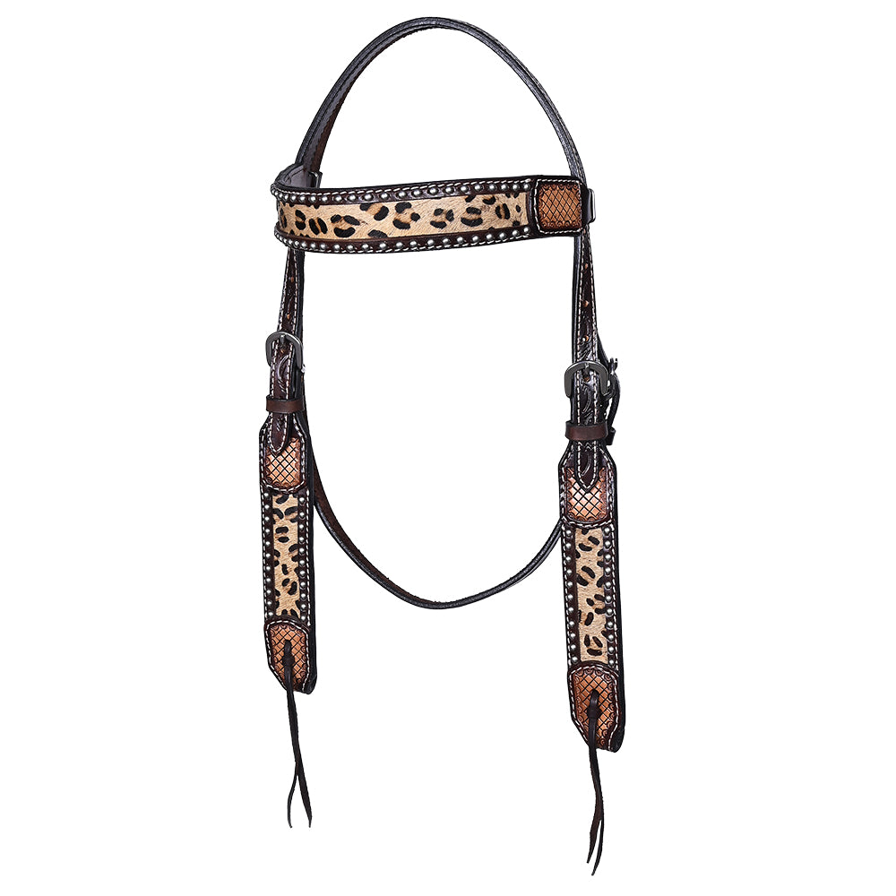HILASON Western Leather Horse Headstall Breast Collar American Dark Brown Harness | Tack Set for Horses