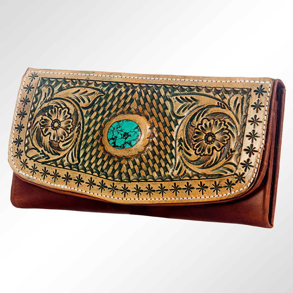American Darling Wallet Hand Tooled Genuine Leather Western Women Bag Handbag Purse | for Cute