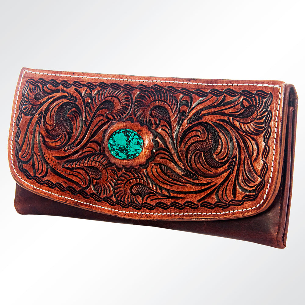 American Darling Wallet Hand Tooled Genuine Leather Western Women Bag Handbag Purse | for Cute