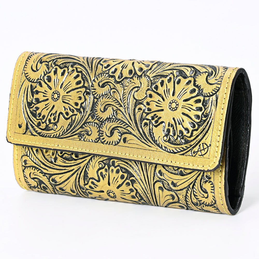 American Darling Wallet Hand Tooled Genuine Leather Western Women Bag | Wristlet Travel