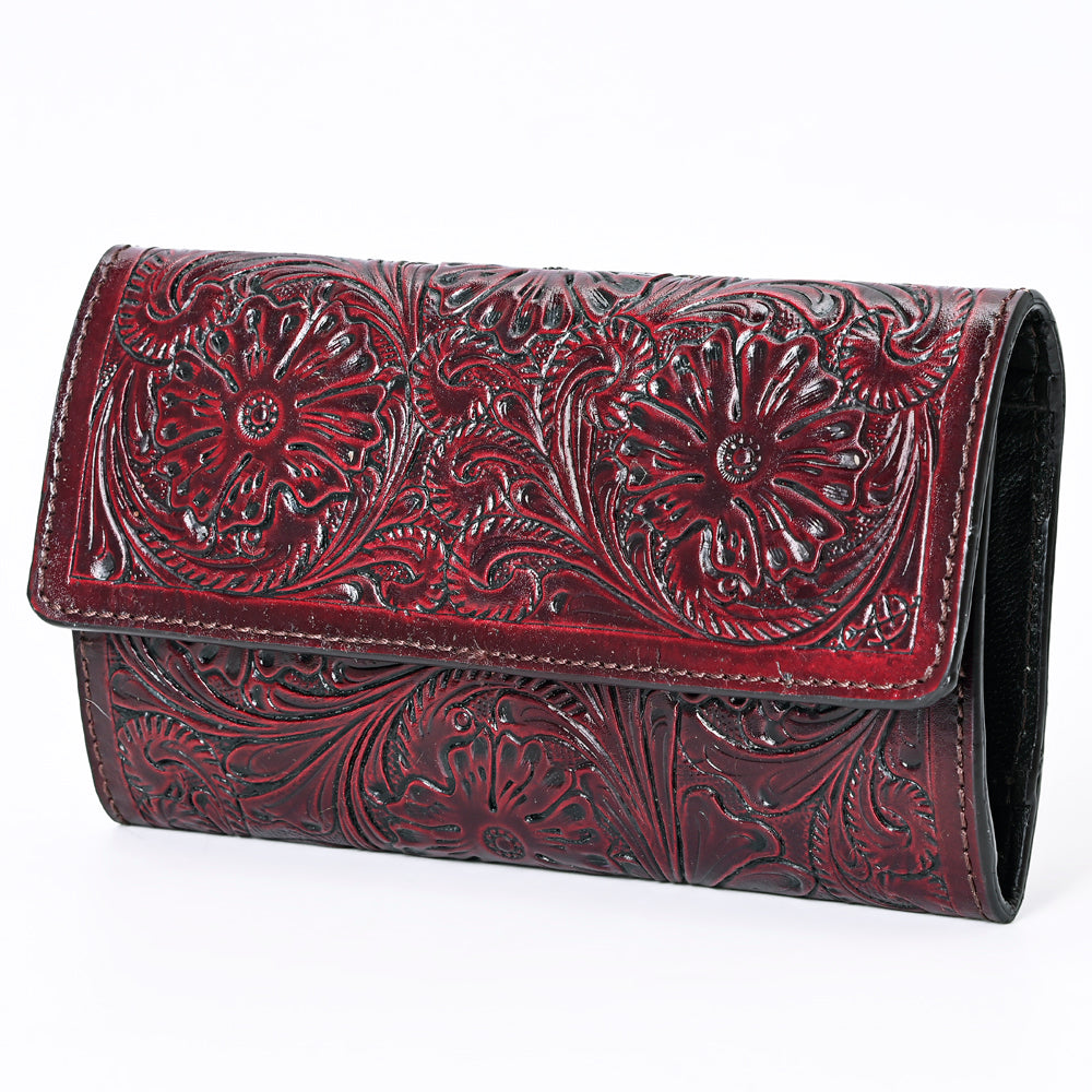 American Darling Wallet Hand Tooled Genuine Leather Western Women Bag | Wristlet Travel