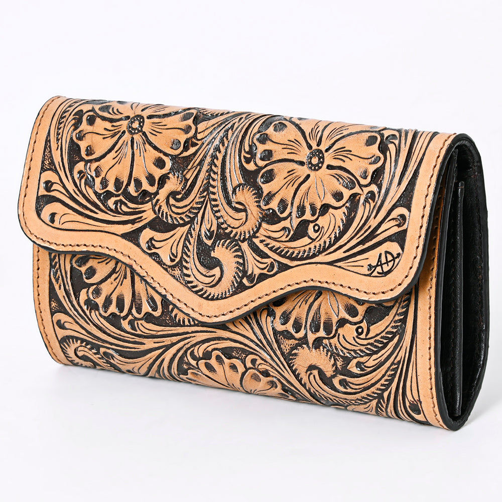 American Darling Wallet Hand Tooled Genuine Leather Western Women Bag | Handbag Purse Wristlet Travel Clutch