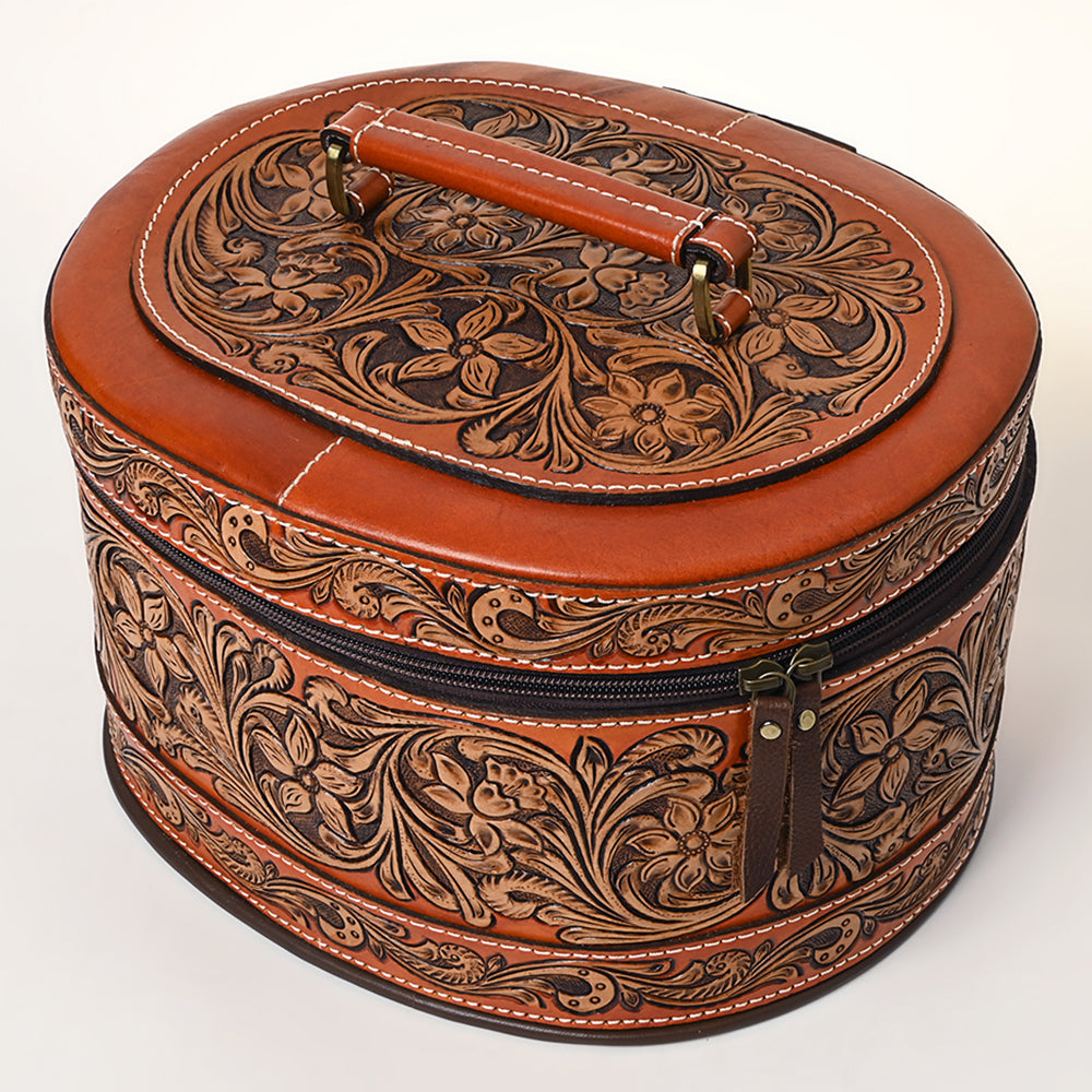 American Darling Jewelry Case Hand Tooled Genuine Leather Women's Bag Western Handbag Purse