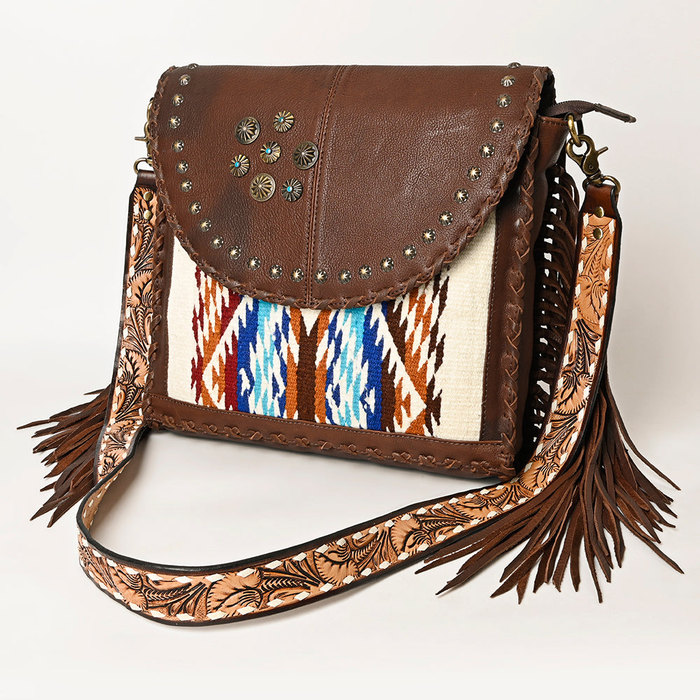 American Darling Crossbody Saddle Blanket Genuine Leather Western Women Bag Handbag Purse