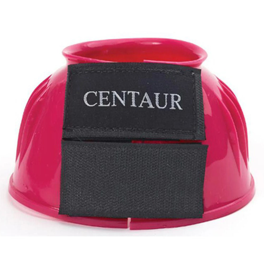Centaur Polyvinyl chloride Ribbed Double Hook and Loop Bell Boots, Hot Pink
