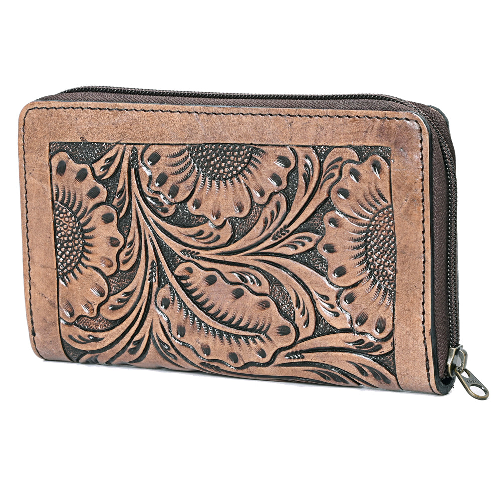 OHLAY Wallet Hand Tooled Genuine Leather Women Bag Western Handbag Purse | Womens Handbags |Leather Belt for Summer