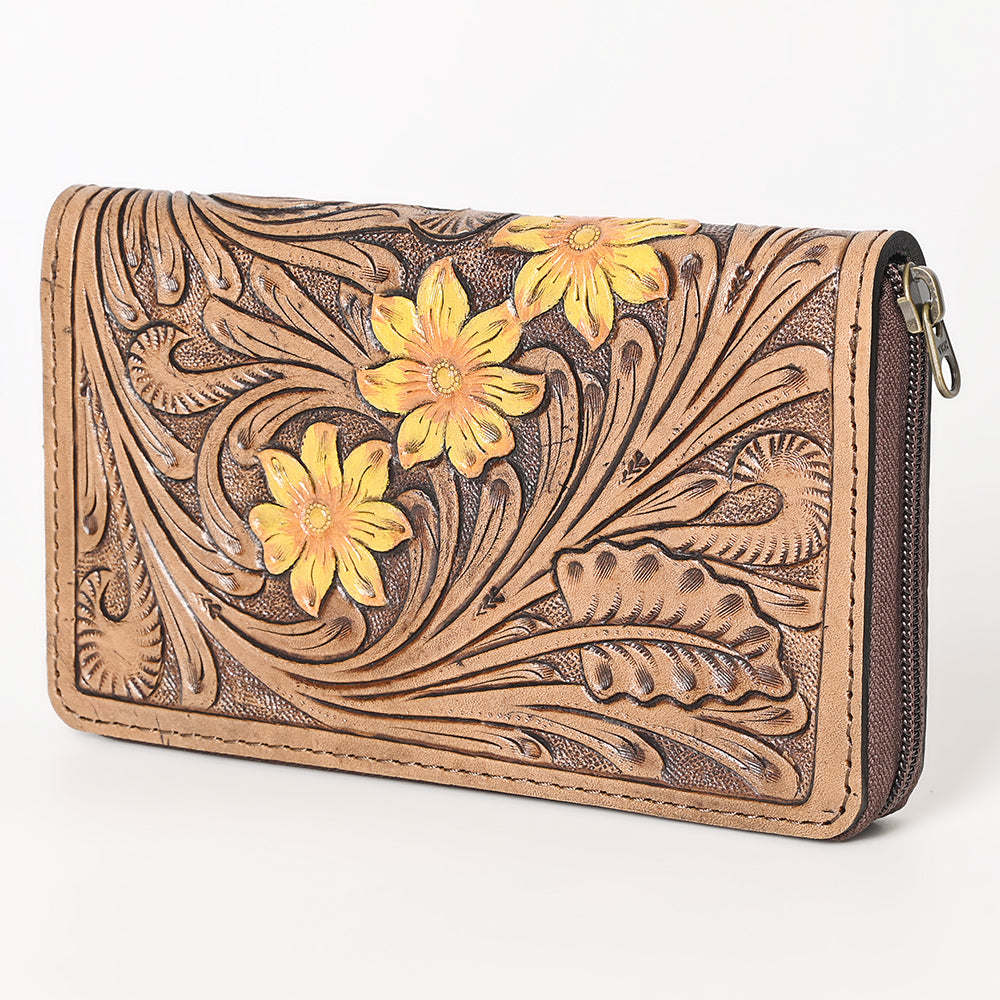 OHLAY Wallet Hand Tooled Genuine Leather Women Bag Western Handbag Purse | Womens Handbags |Leather Belt for Summer