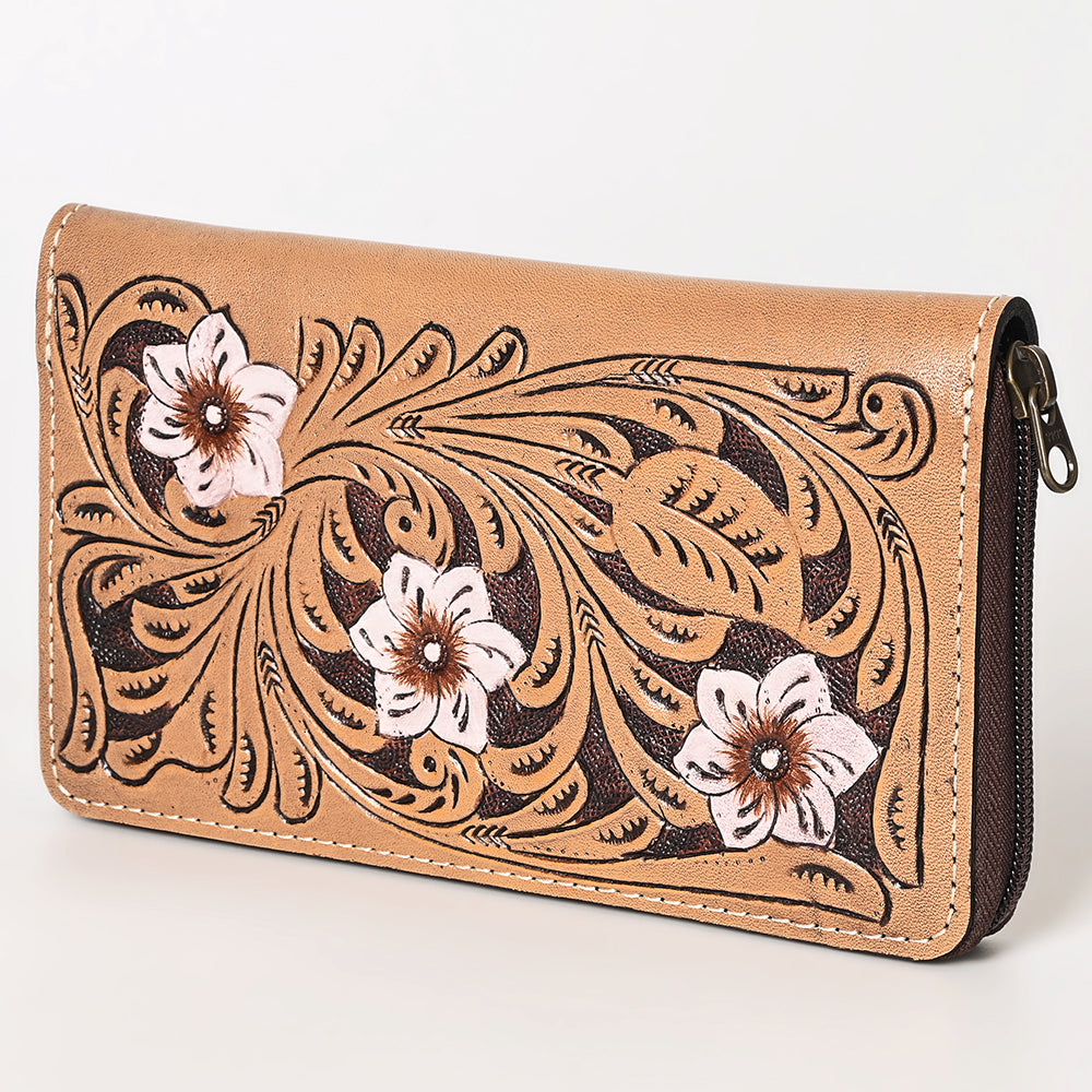 OHLAY Wallet Hand Tooled Genuine Leather Women Bag Western Handbag Purse | Womens Handbags |Leather Belt for Summer