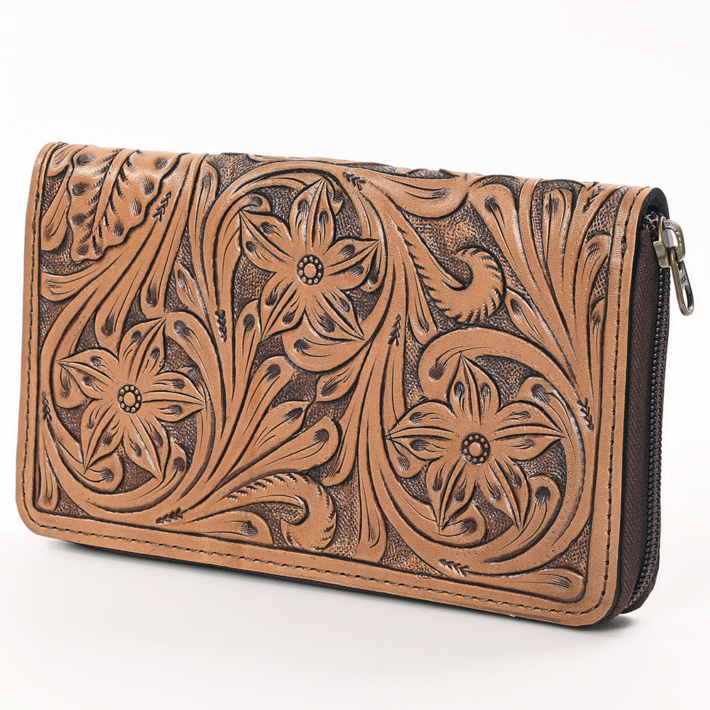 OHLAY Wallet Hand Tooled Genuine Leather Women Bag Western Handbag Purse | Womens Handbags |Leather Belt for Summer