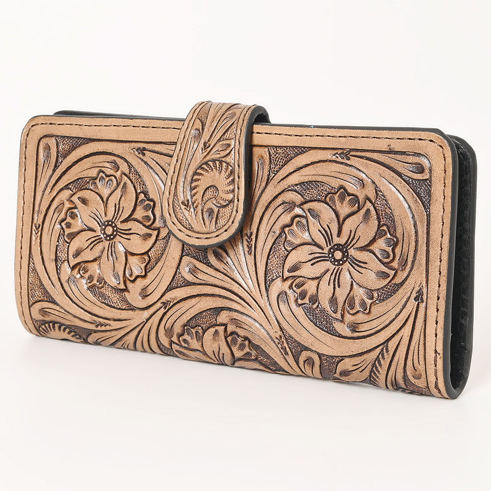 OHLAY Wallet Hand Tooled Genuine Leather Women Bag Western Handbag Purse | Womens Handbags |Leather Belt for Summer