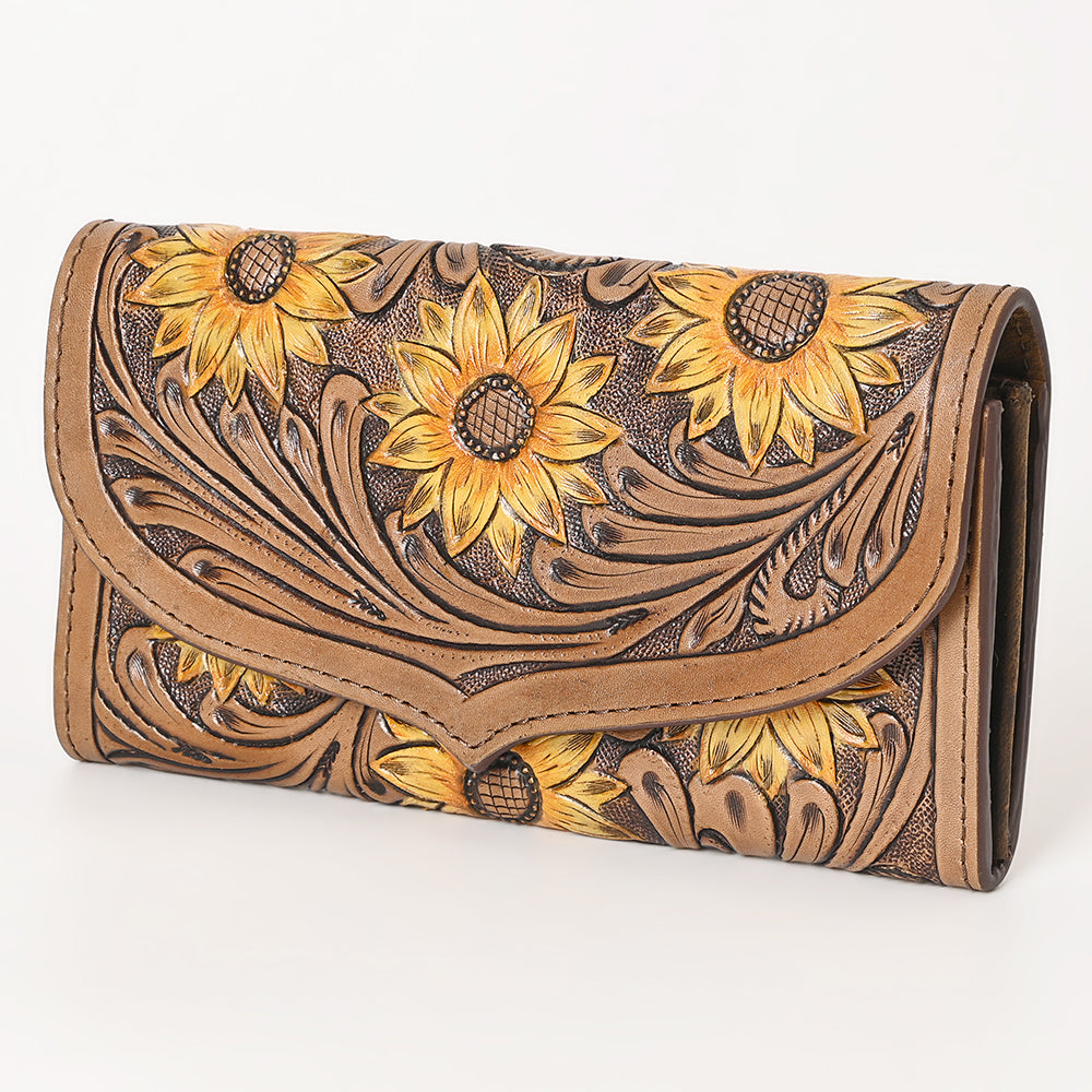 OHLAY Wallet Hand Tooled Hair-On Genuine Leather Women Bag Western Handbag Purse | Womens Handbags |Leather Belt for Summer