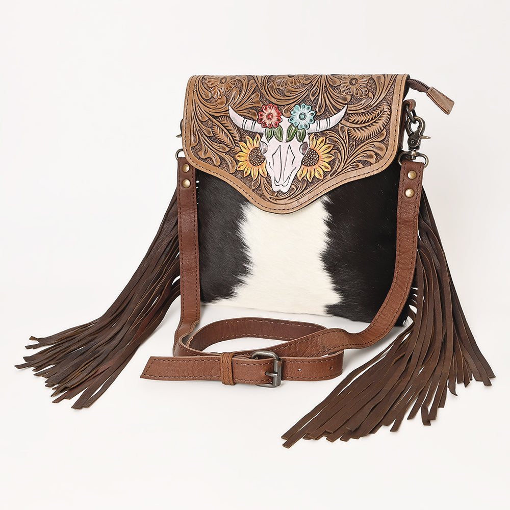 Ohlay Bags KBG172 CROSS BODY Hand Tooled Hair-on Genuine Leather women bag western handbag purse