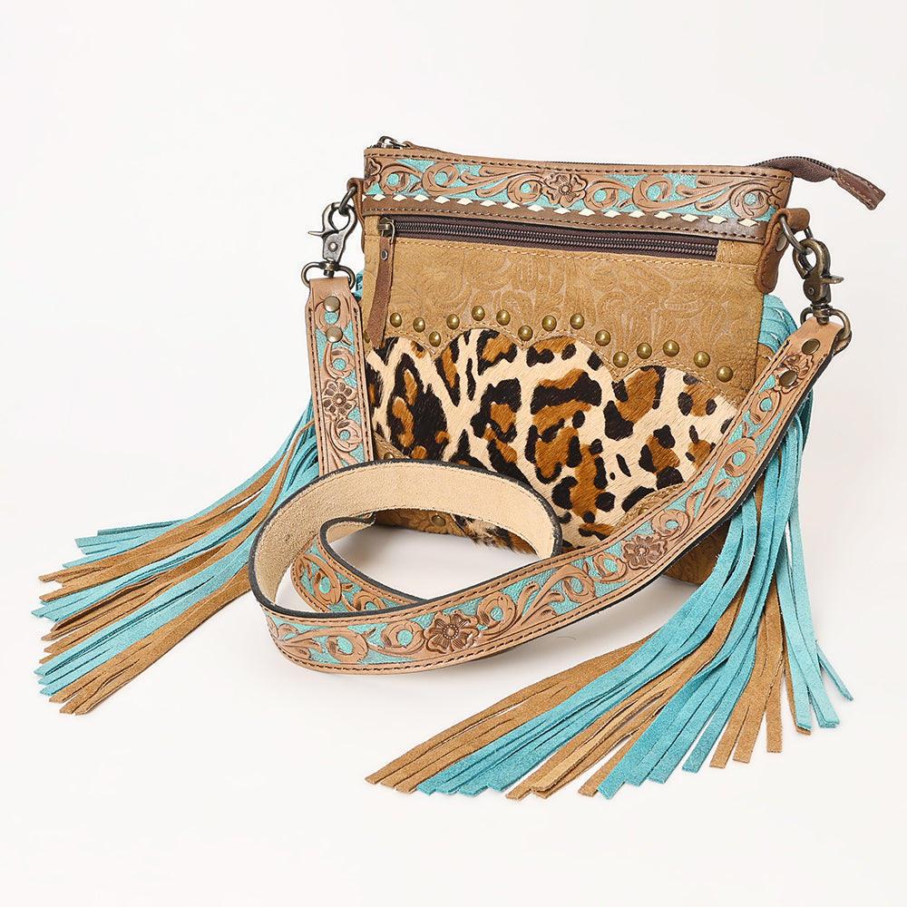 Ohlay Bags KBG177 CROSS BODY Hand Tooled Embossed Hair-on Genuine Leather women bag western handbag purse