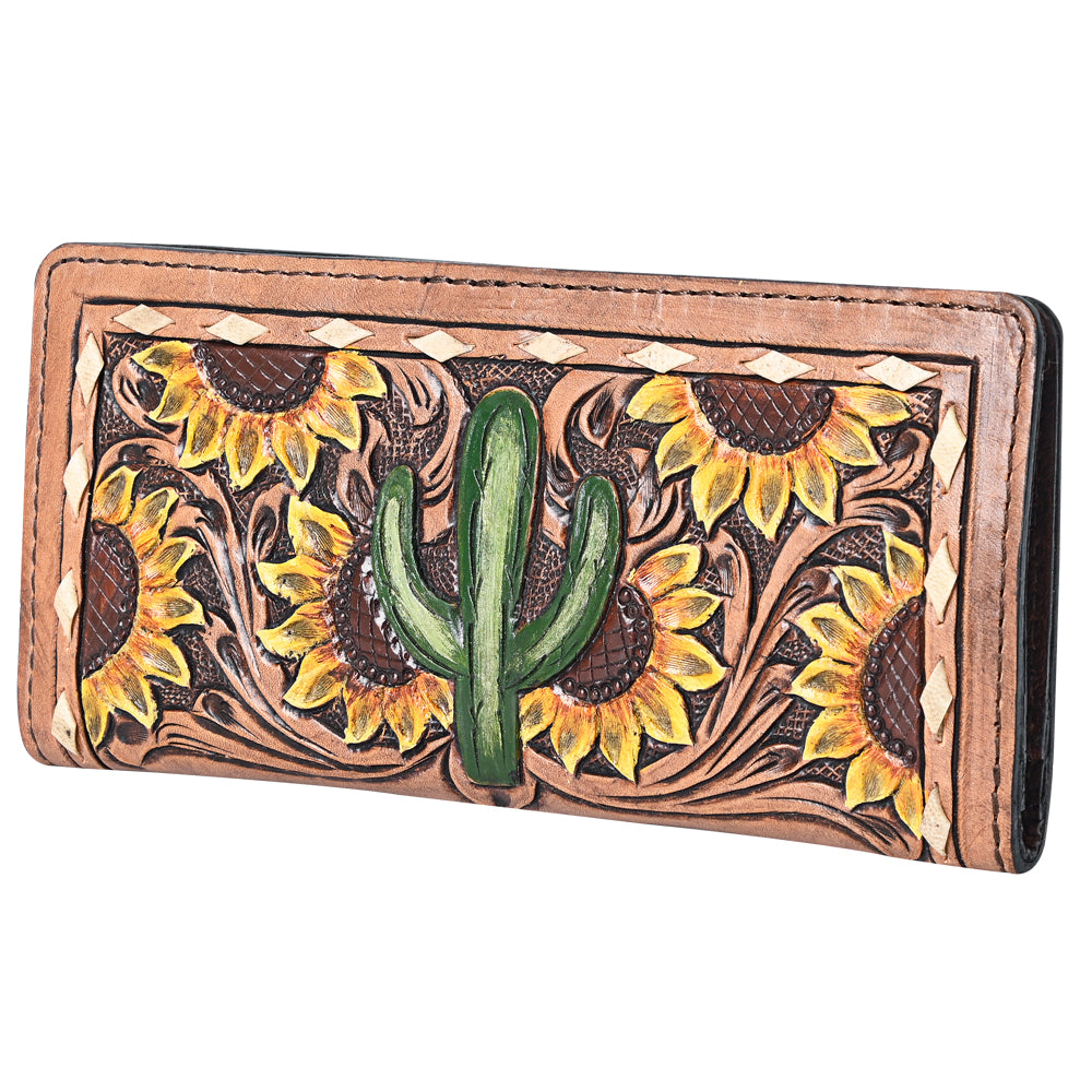 OHLAY Wallet Hand Tooled Genuine Leather Women Bag Western Handbag Purse | Womens Handbags |Leather Belt for Summer
