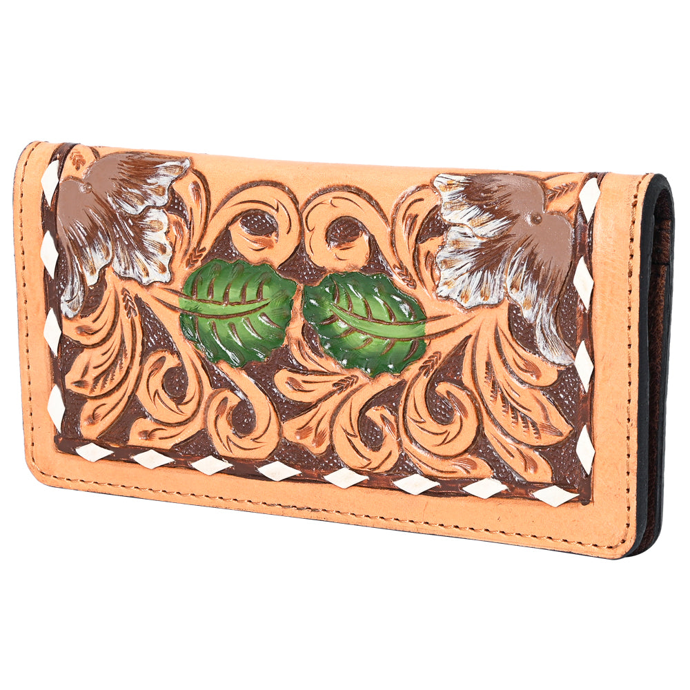 OHLAY Wallet Hand Tooled Genuine Leather Women Bag Western Handbag Purse | Womens Handbags |Leather Belt for Summer