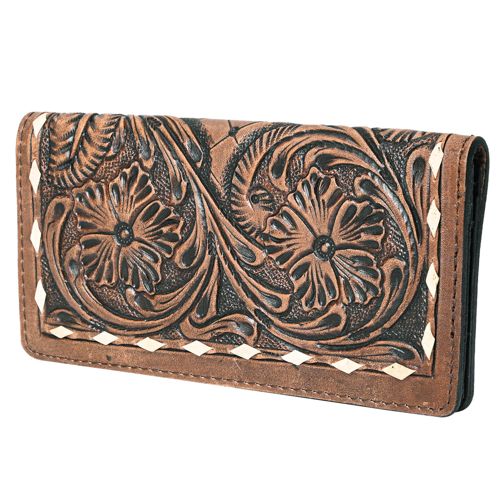 OHLAY WALLET Hand Tooled Genuine Leather women bag western handbag purse