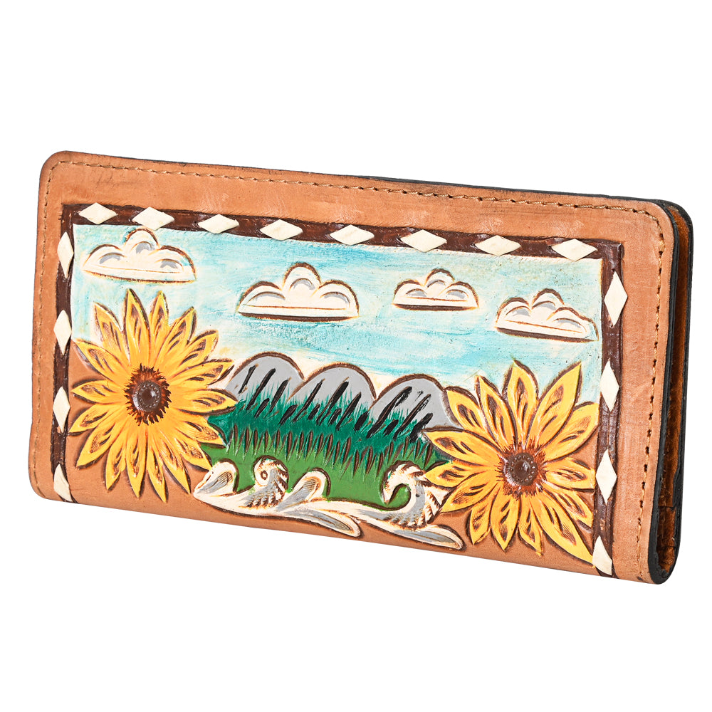 OHLAY Wallet Hand Tooled Genuine Leather Women Bag Western Handbag Purse | Womens Handbags |Leather Belt for Summer