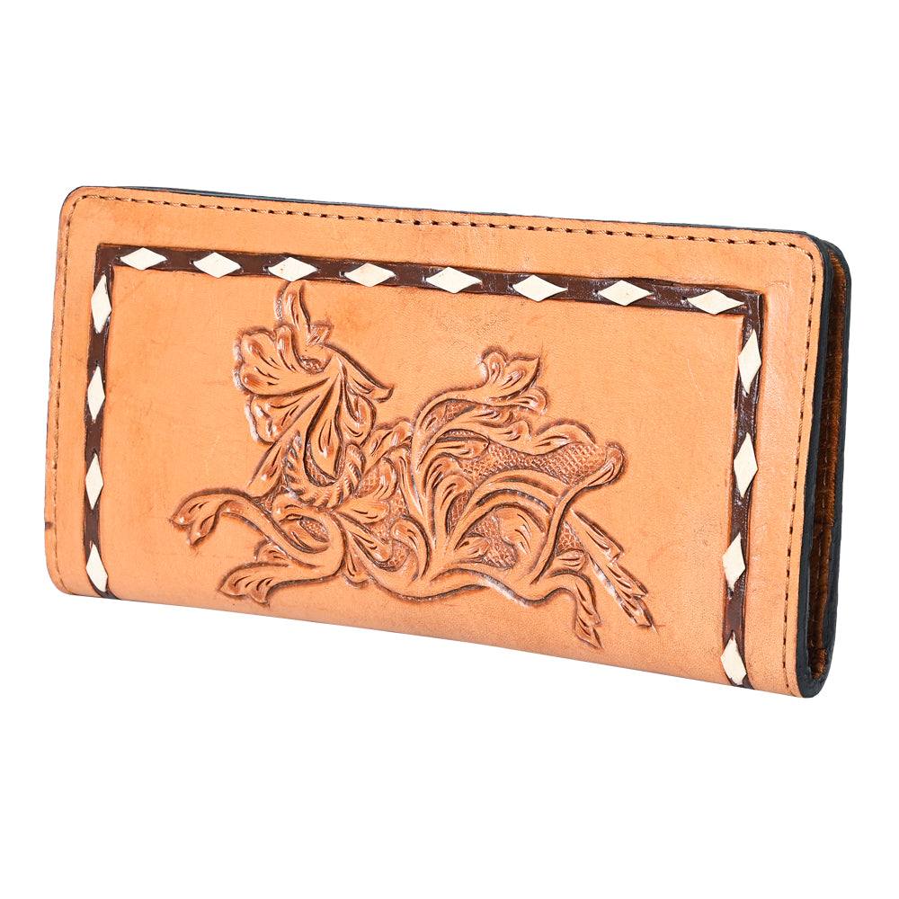 OHLAY Wallet Hand Tooled Genuine Leather Women Bag Western Handbag Purse | Womens Handbags |Leather Belt for Summer