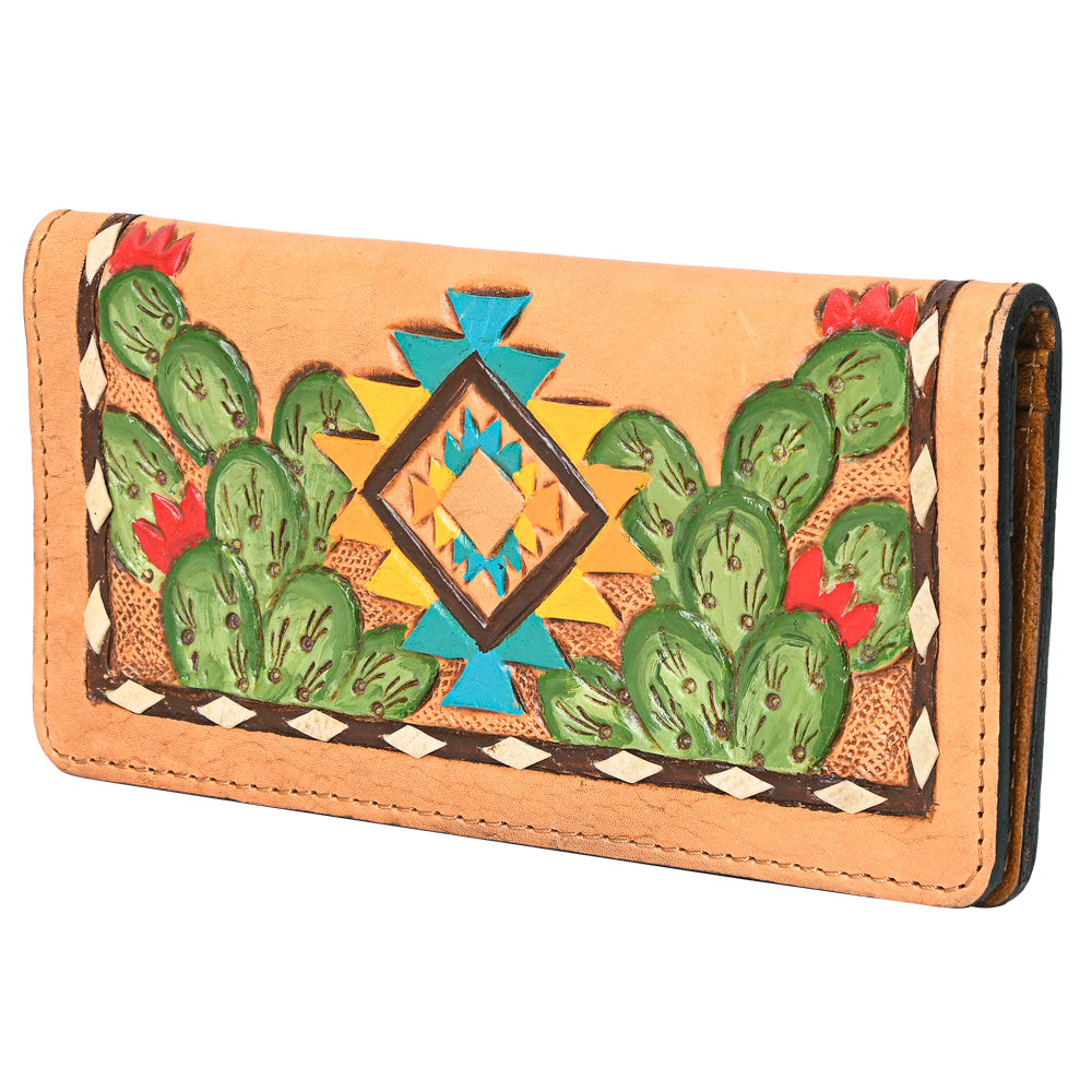 OHLAY WALLET Hand Tooled Genuine Leather women bag western handbag purse