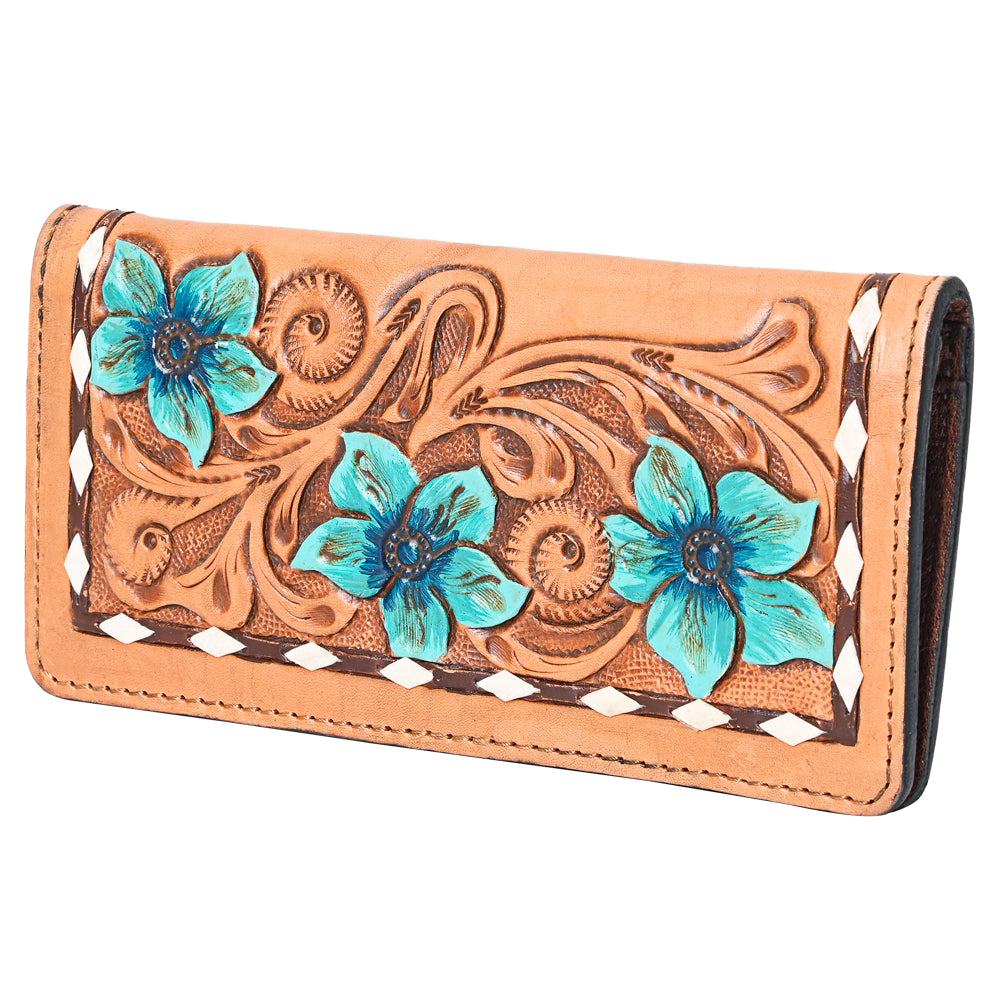 OHLAY WALLET Hand Tooled Genuine Leather women bag western handbag purse