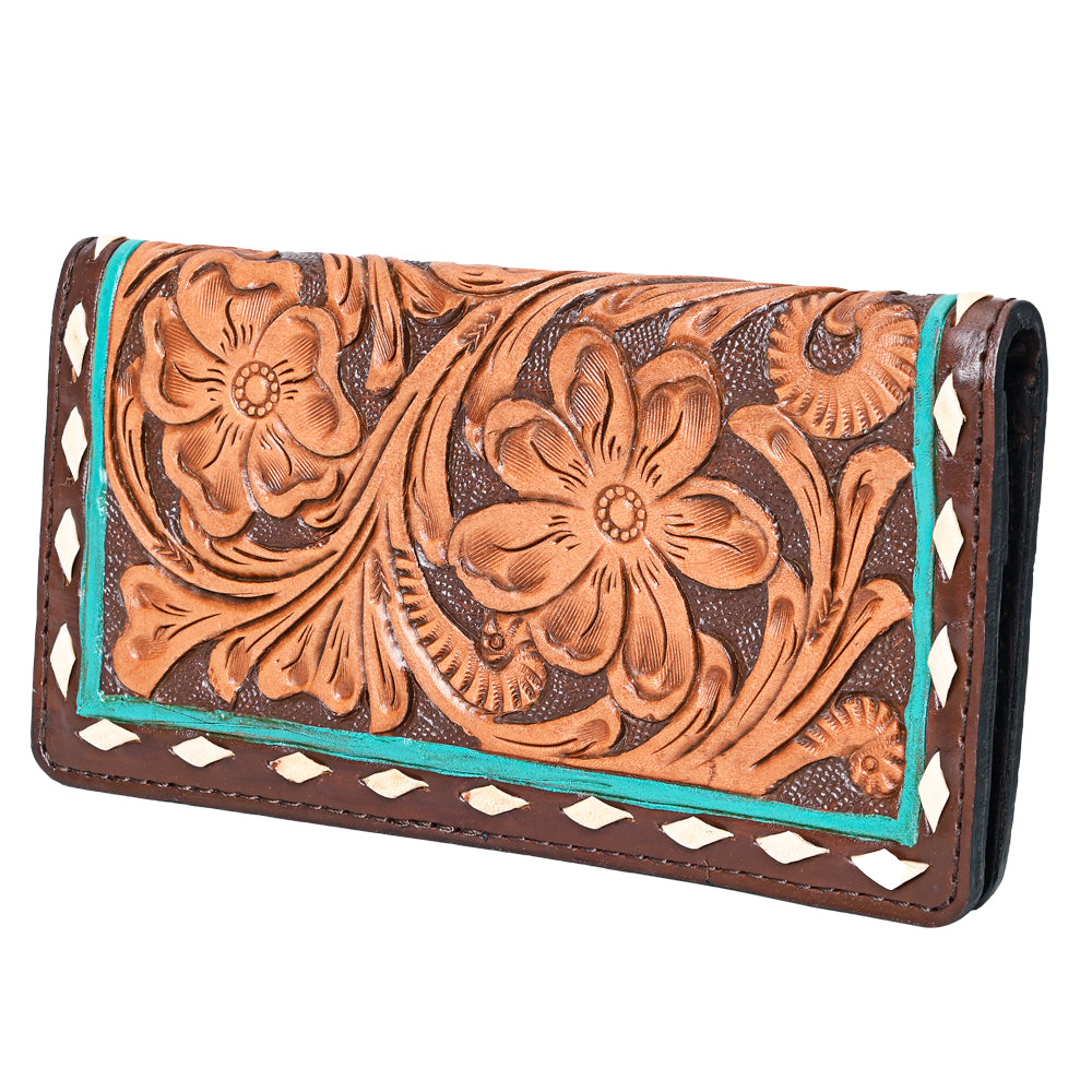 OHLAY WALLET Hand Tooled Genuine Leather women bag western handbag purse