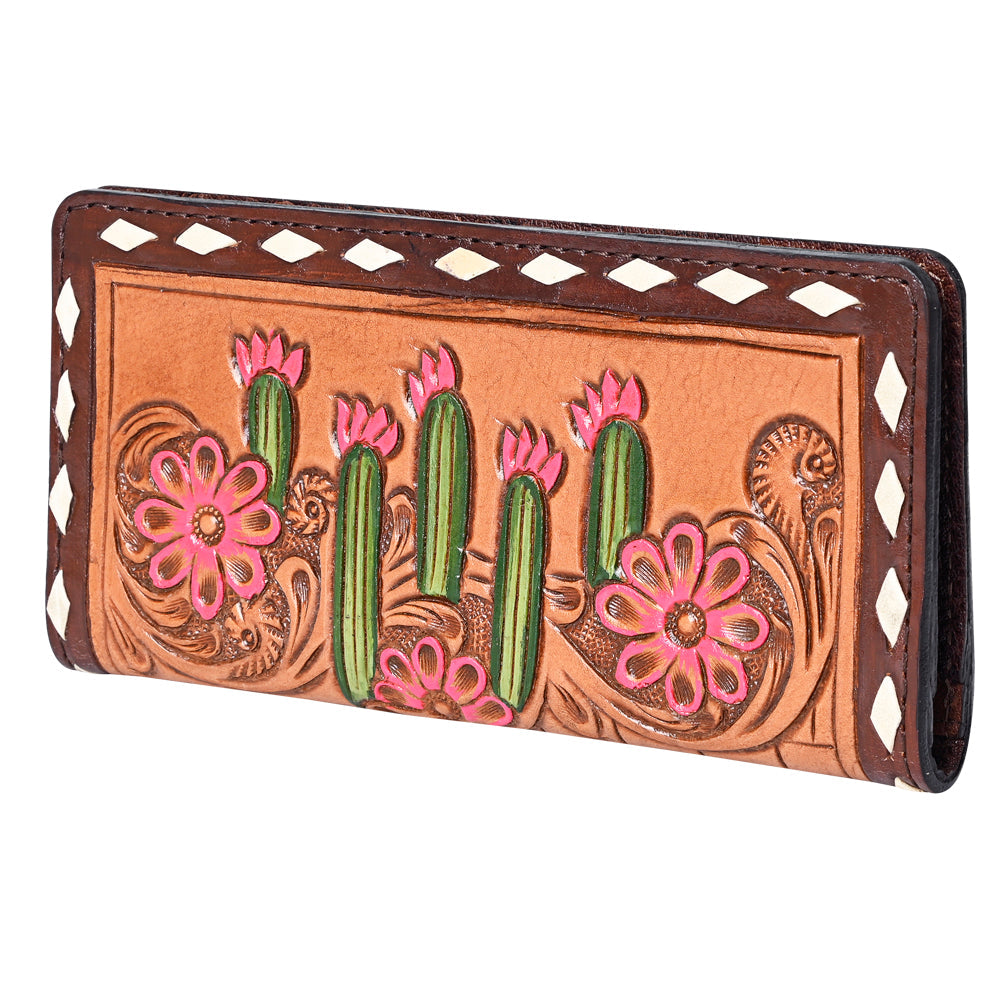 OHLAY WALLET Hand Tooled Genuine Leather women bag western handbag purse