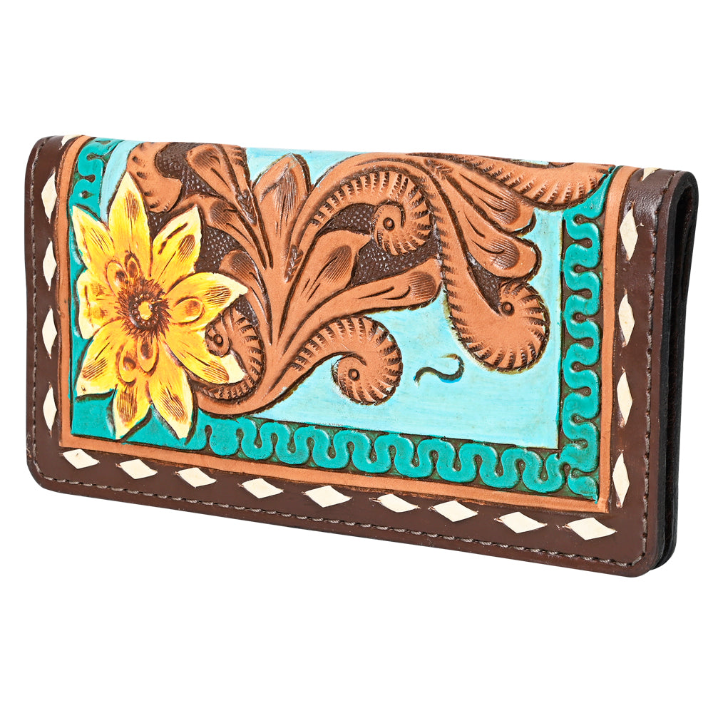 OHLAY Wallet Hand Tooled Genuine Leather Women Bag Western Handbag Purse | Womens Handbags |Leather Belt for Summer