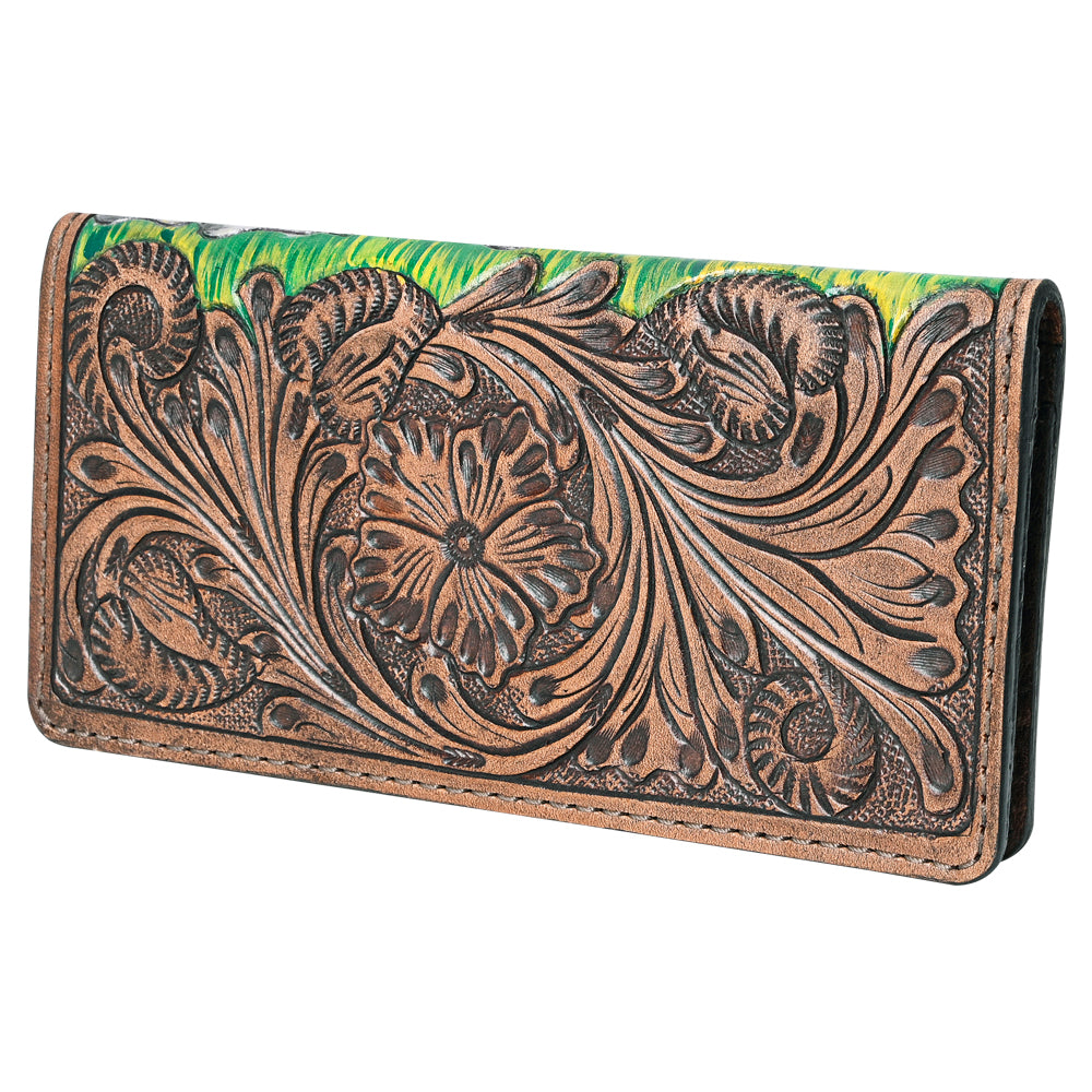 OHLAY Wallet Hand Tooled Genuine Leather Women Bag Western Handbag Purse | Womens Handbags |Leather Belt for Summer