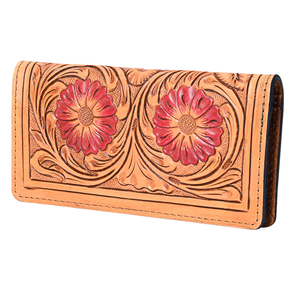OHLAY Wallet Hand Tooled Genuine Leather Women Bag Western Handbag Purse | Womens Handbags |Leather Belt for Summer