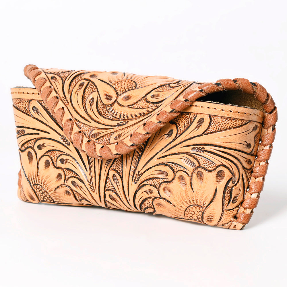 American Darling Sunglass Case Hand Tooled Genuine Leather Women Western Handbag | Bag for Purse