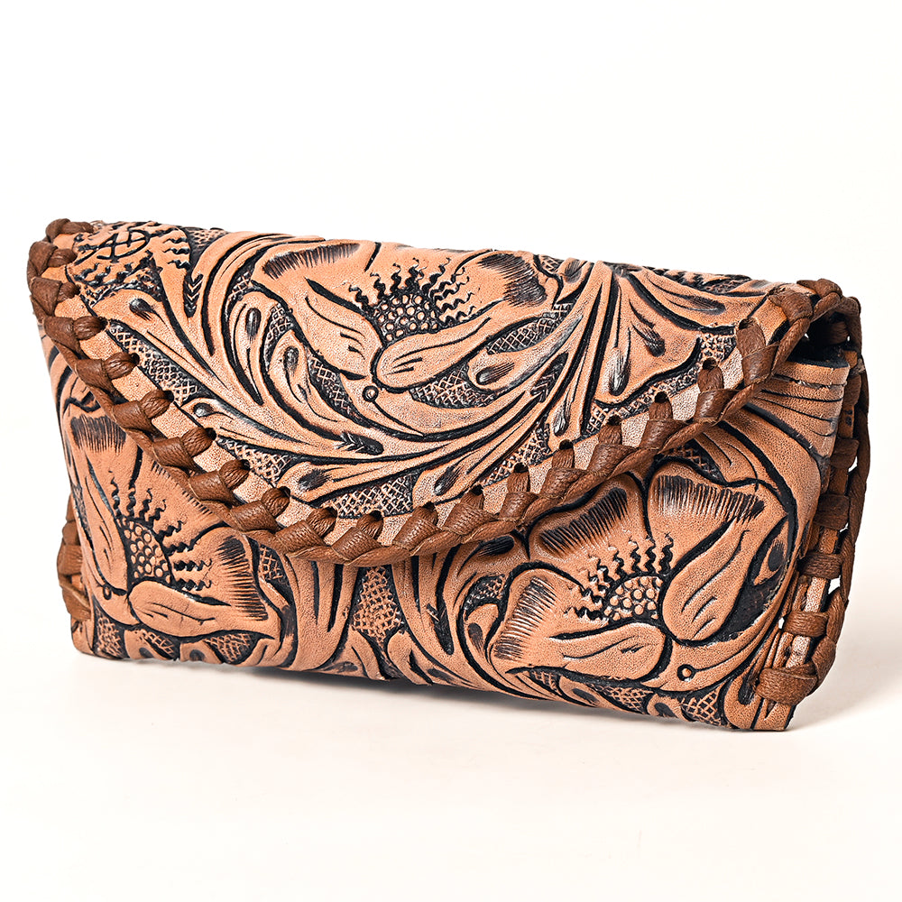 American Darling Sunglass Case Hand Tooled Genuine Leather Women Western Handbag | Bag for Purse