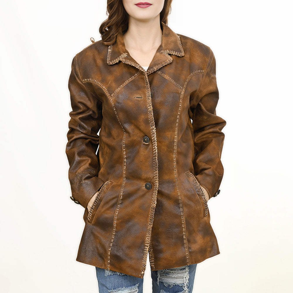American Darling Genuine Vintage leather Women Blazer dress Shirt jacket ladies Girl| | for
