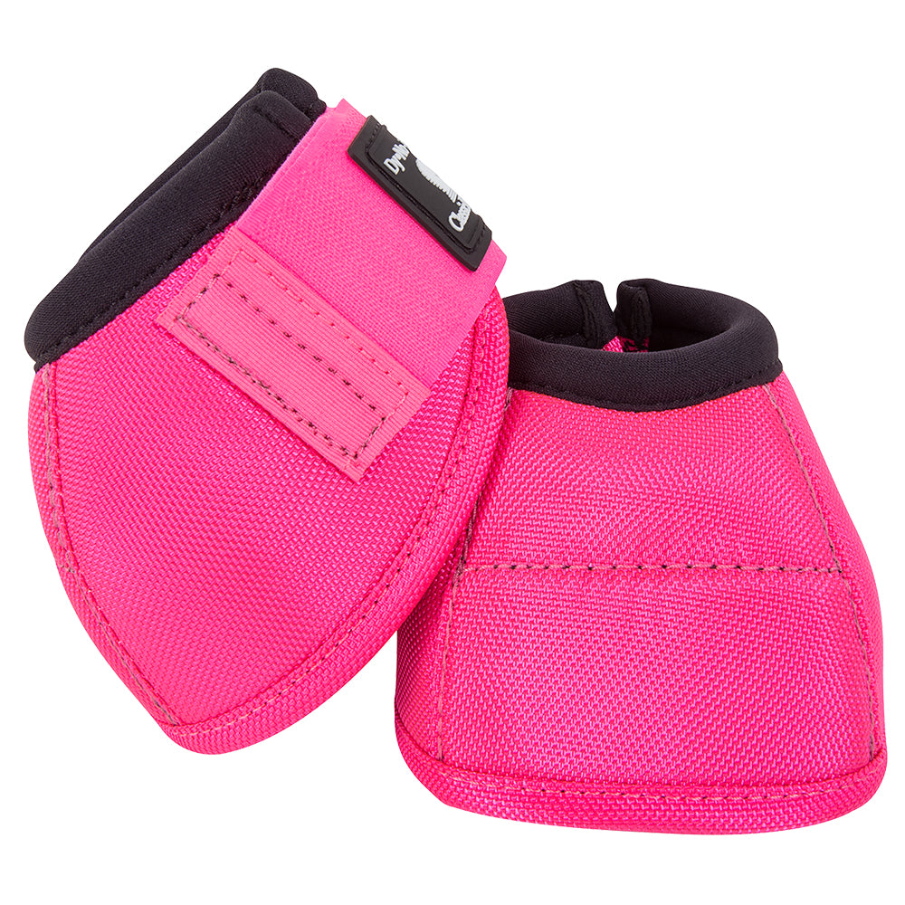 Classic Equine Horse No Turn Bell Boots Pair Hot Pink